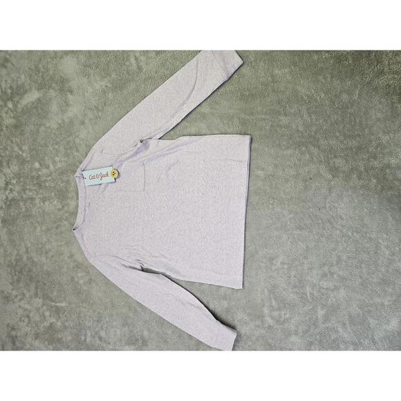 New Cat And Jack Girls Long Sleeve T-Shirt With Pocket Lavender Size M - Picture 1 of 2